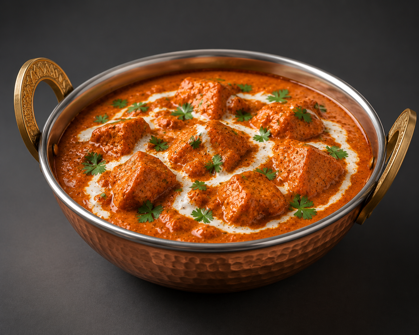 Cremiges indisches Curry mit zarten Hähnchenstücken